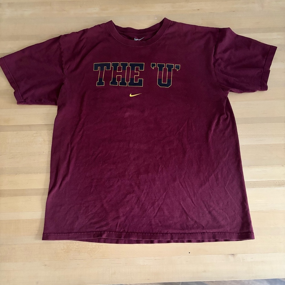 Nike Burgundy 'The U' Men's T-Shirt